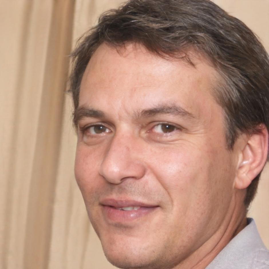 Finlay Osborne looking thoughtfully at the camera